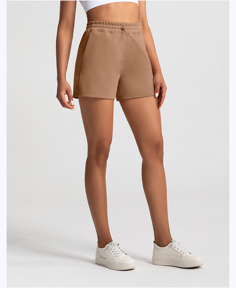 Women's Pink High - Waisted Drawstring Athletic Shorts, Casual & Workout