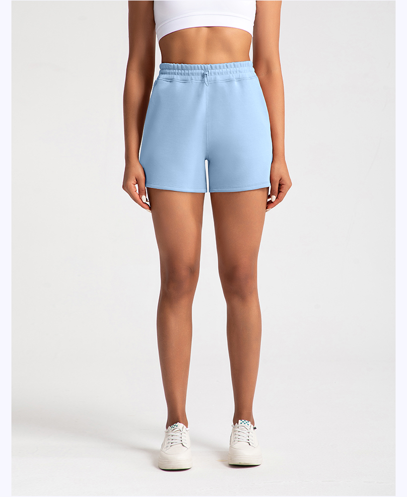 Women's Pink High - Waisted Drawstring Athletic Shorts, Casual & Workout