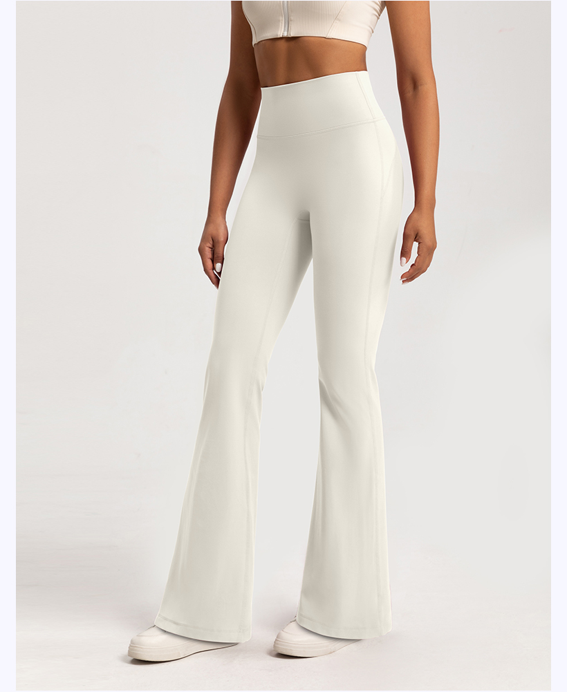 Women's High - Waisted Pink Flare Yoga Pants, Tummy - Control Bootcut Leggings