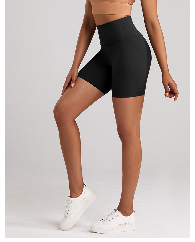 Women's Dark Gray High - Waisted Biker Shorts, Yoga & Workout