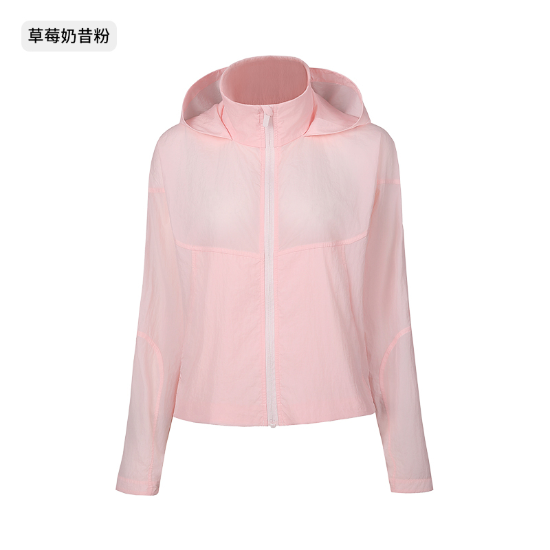 Women's Light Blue Cropped Windbreaker Jacket - Loose Fit, Sporty Style