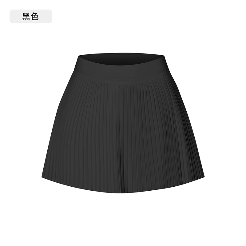 Women's Light Blue Pleated Tennis Skirt with Shorts Lining and Pockets