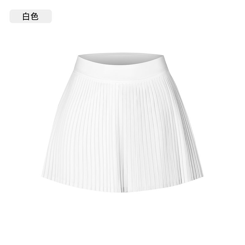 Women's Light Blue Pleated Tennis Skirt with Shorts Lining and Pockets