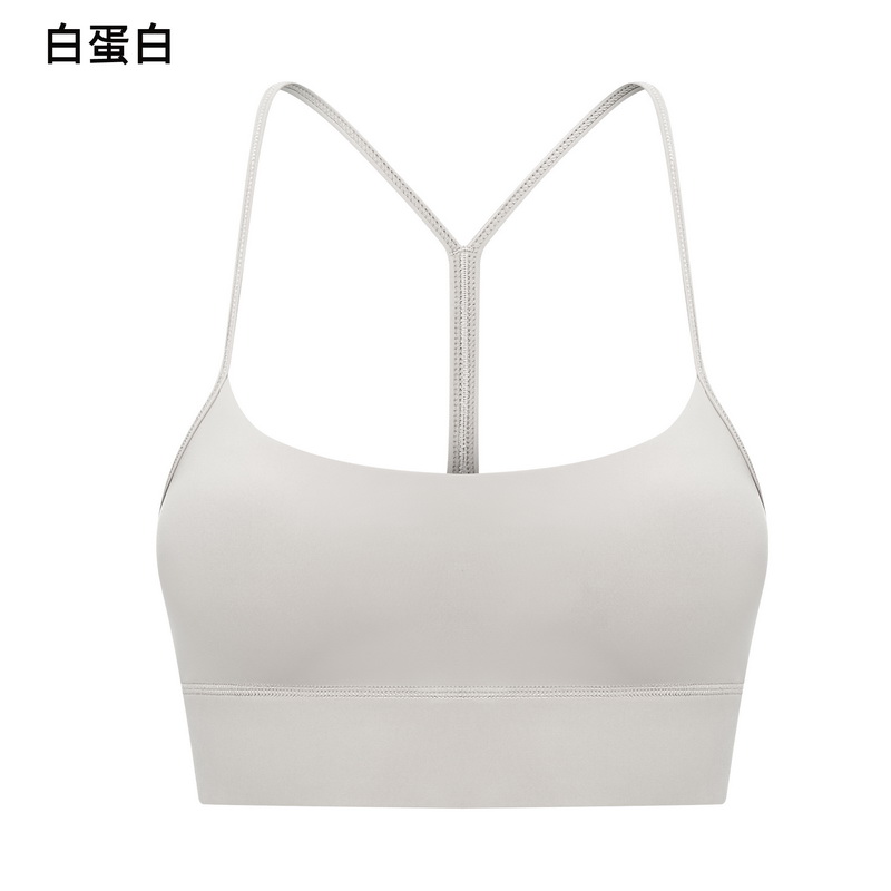 Women's Light Gray Strappy Sports Bra & High - Waisted Leggings Set, Yoga & Workout