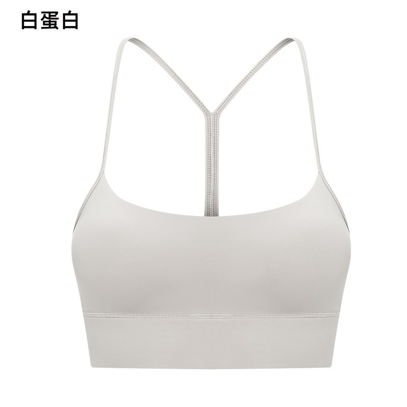 Women's Light Gray Strappy Sports Bra & High - Waisted Leggings Set, Yoga & Workout