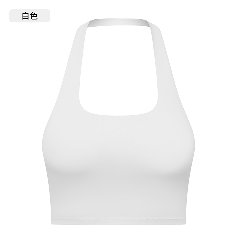 Women's Light Blue Halter Neck Sports Bra, Crop Top for Yoga, Gym & Fitness Workouts