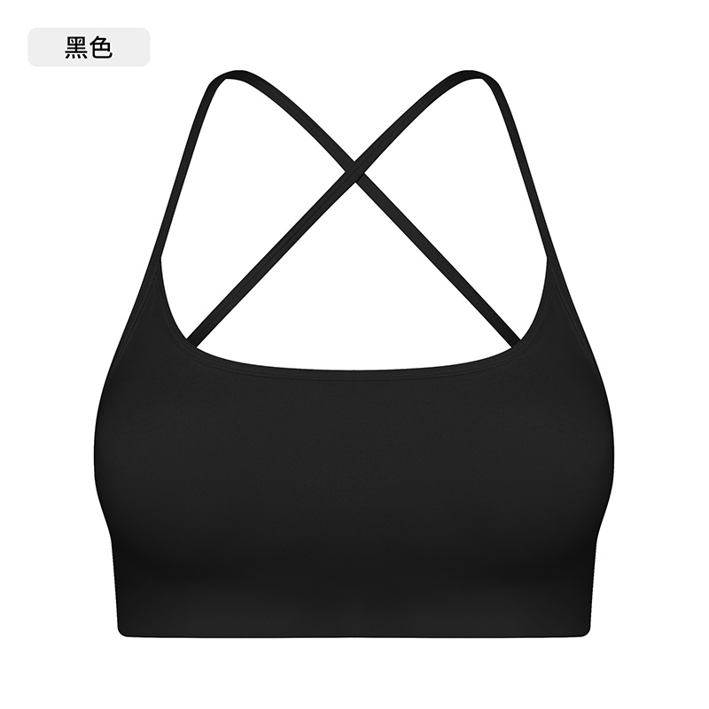 Women's Purple Strappy Sports Bra, Racerback Yoga Bra Top for Workout & Fitness