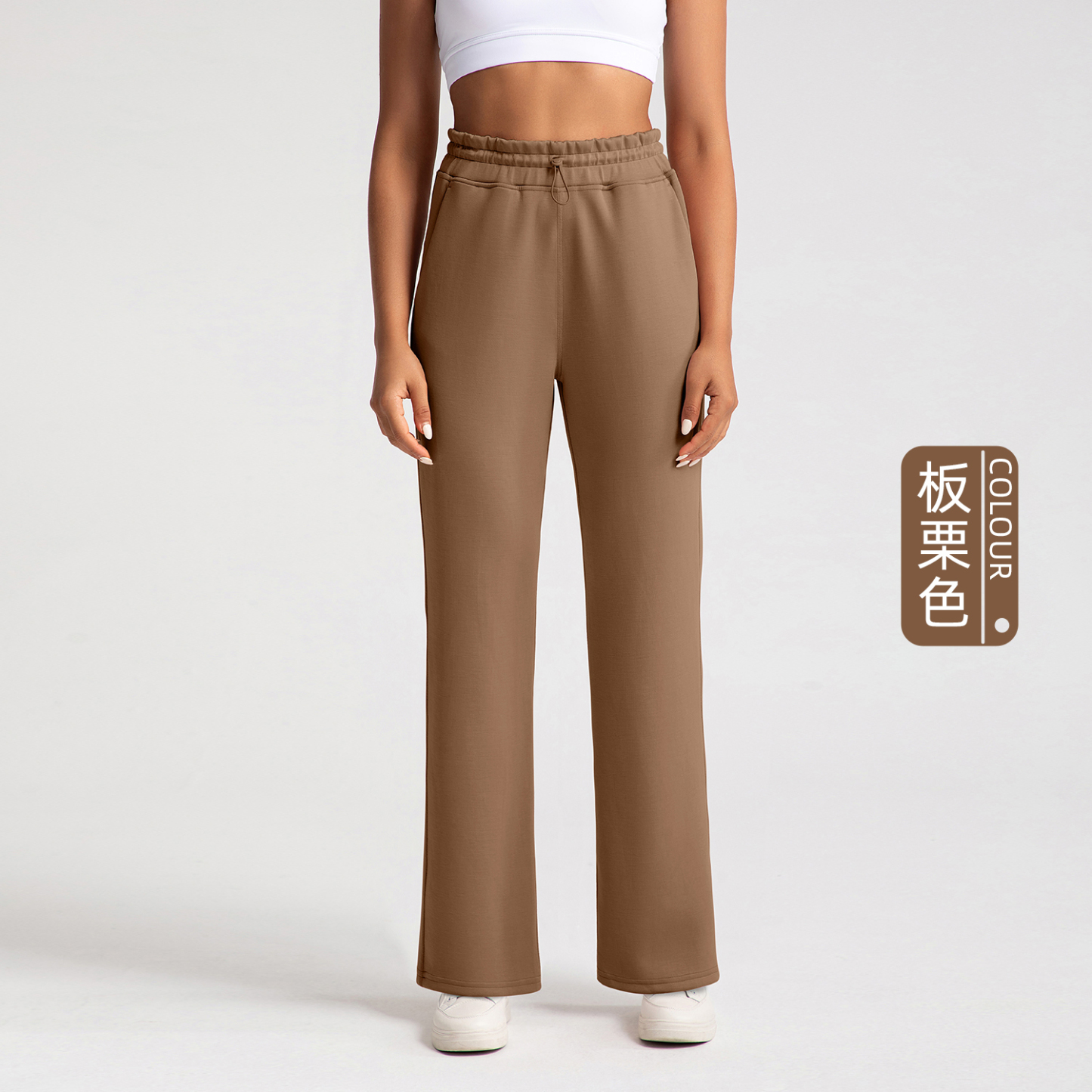 Women's Wide - Leg Yoga Pants with Elastic Waistband, Comfy Lounge & Workout Trousers