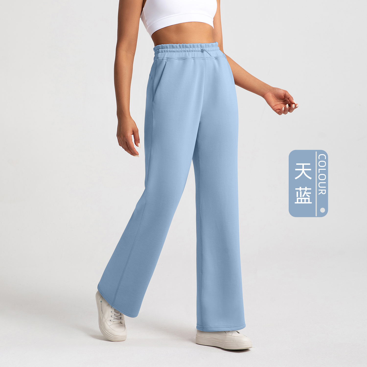 Women's Wide - Leg Yoga Pants with Elastic Waistband, Comfy Lounge & Workout Trousers