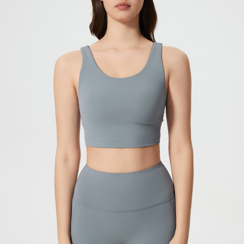 Women's Blue Sports Bra and High - Waisted Leggings Set, Yoga & Workout Outfit