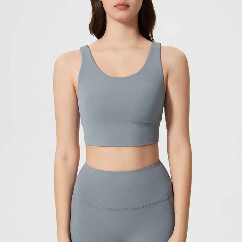 Women's Blue Sports Bra and High - Waisted Leggings Set, Yoga & Workout Outfit