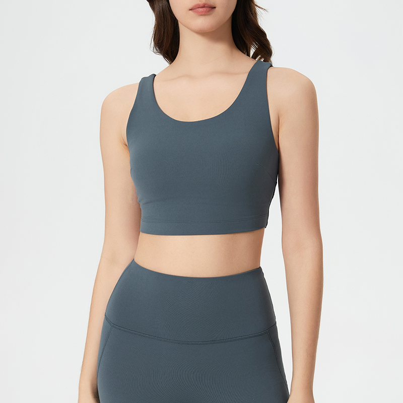 Women's Blue Sports Bra and High - Waisted Leggings Set, Yoga & Workout Outfit