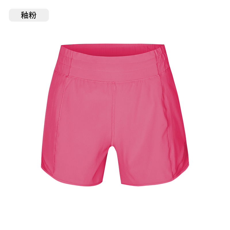 Women's High - Waisted Bright Yellow Running Shorts, Mesh Panel Athletic Gym Shorts