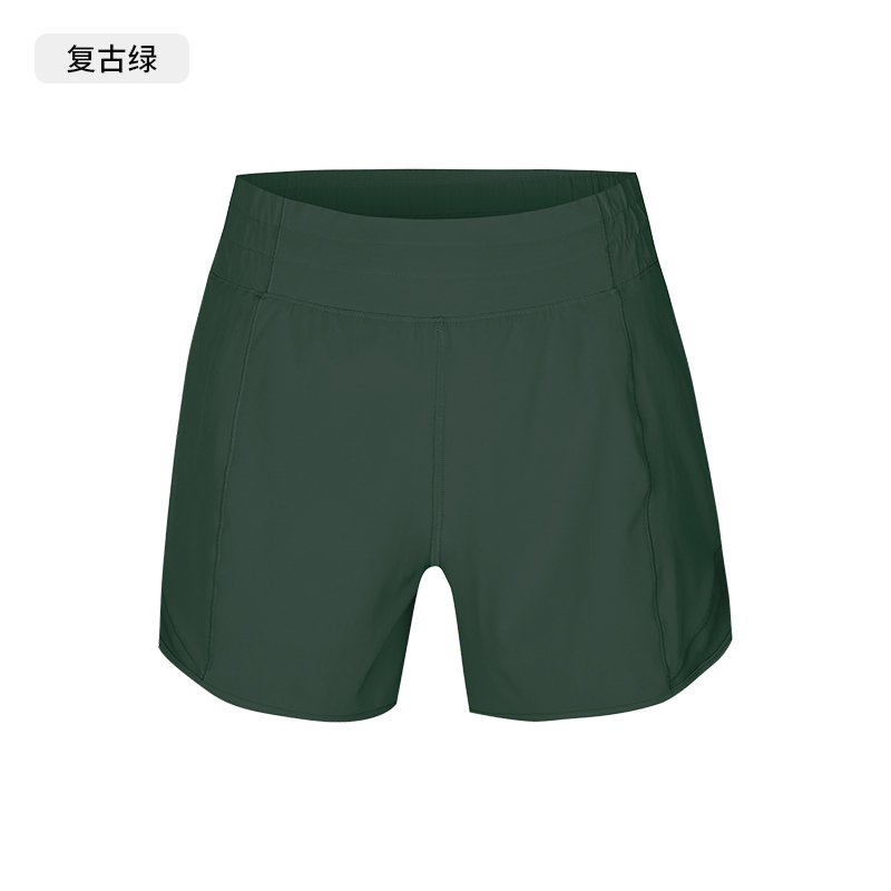 Women's High - Waisted Bright Yellow Running Shorts, Mesh Panel Athletic Gym Shorts