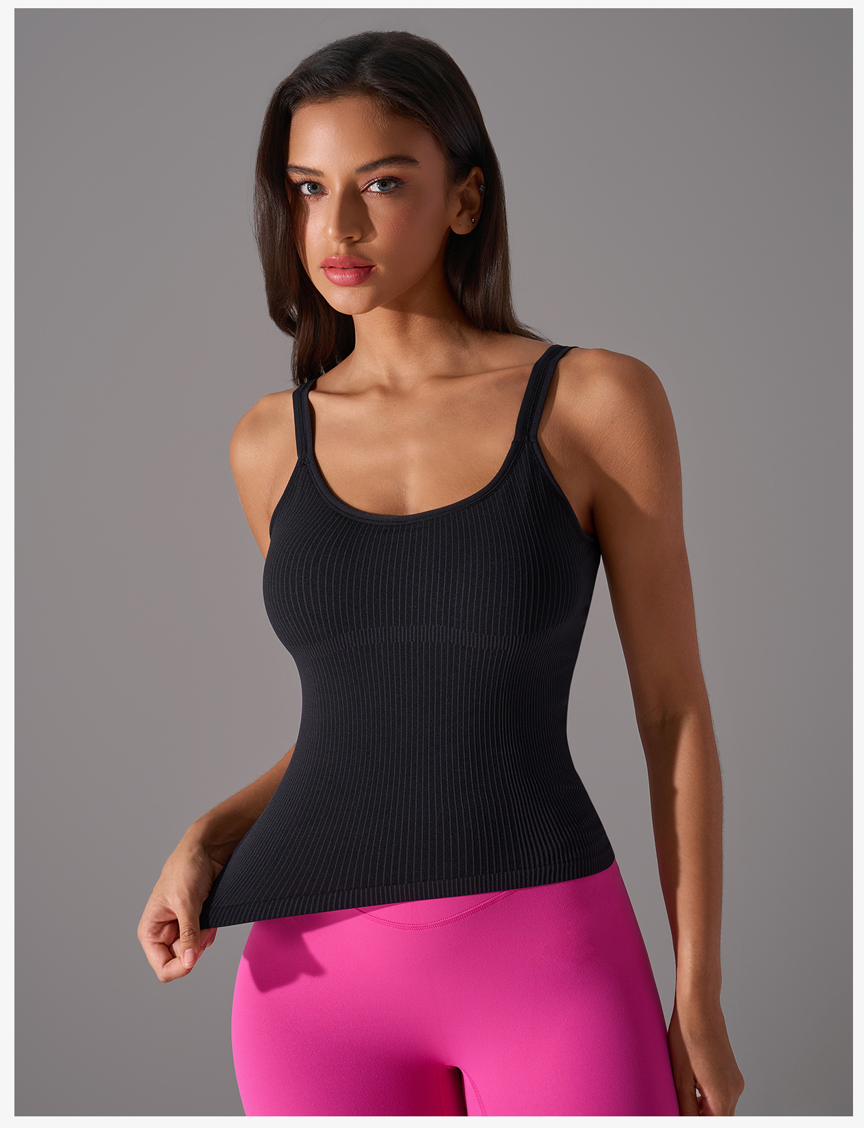 Women's White Ribbed Sleeveless Tank Top, Slim-Fit Athletic Crop Top for Yoga & Fitness