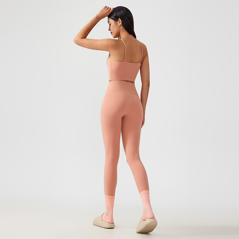 Women's Yoga Set - Spaghetti Strap Crop Tank Top and High-Waisted Biker Shorts for Workout, Gym, and Activewear -  Sports Outfit for Women