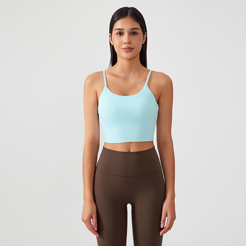 Women's Yoga Set - Spaghetti Strap Crop Tank Top and High-Waisted Biker Shorts for Workout, Gym, and Activewear -  Sports Outfit for Women