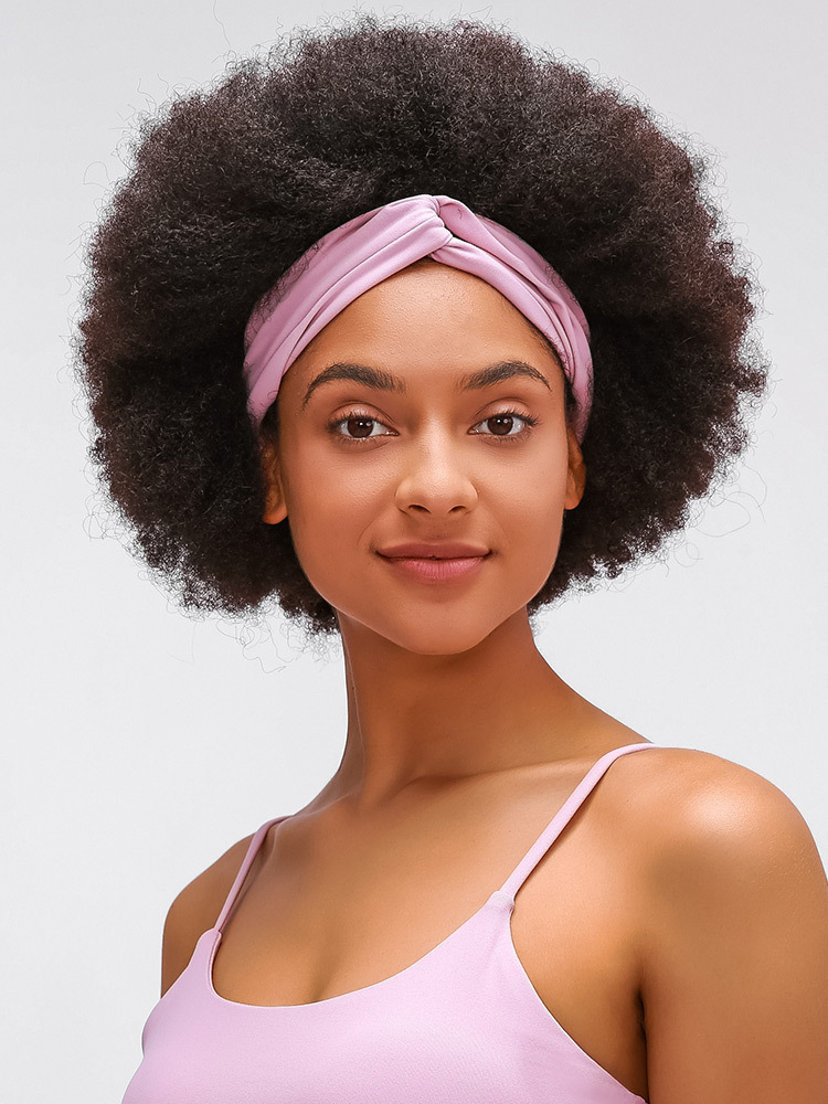 Women's Pink Knotted Headband - Soft Elastic Turban Head Wrap for Yoga, Workout & Casual Wear