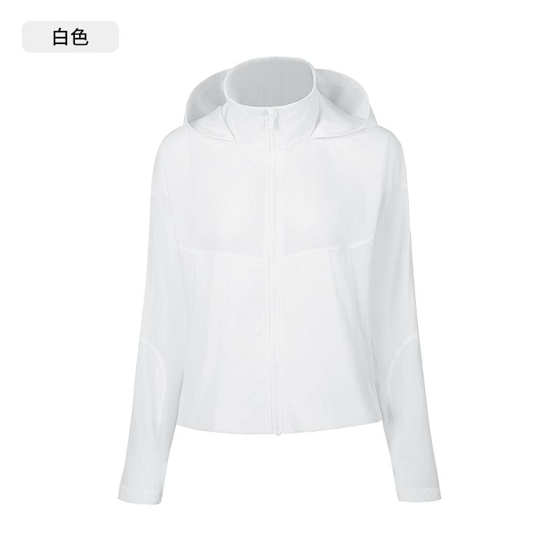 Women's Light Blue Cropped Windbreaker Jacket - Loose Fit, Sporty Styl