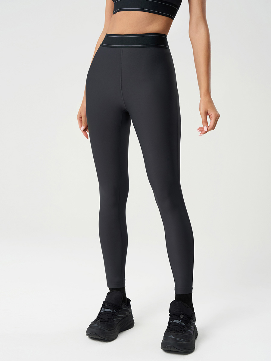 Women's High-Waisted Compression Yoga Leggings with Side Stripe, Tummy Control Workout Pants for Gym, Running, and Active Lifestyles