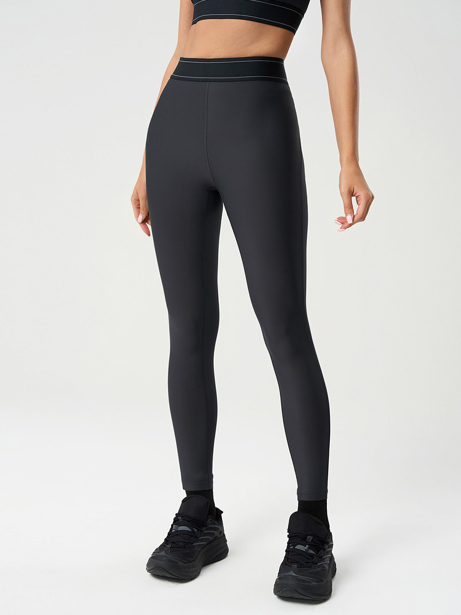 Women's High-Waisted Compression Yoga Leggings with Side Stripe, Tummy Control Workout Pants for Gym, Running, and Active Lifestyles