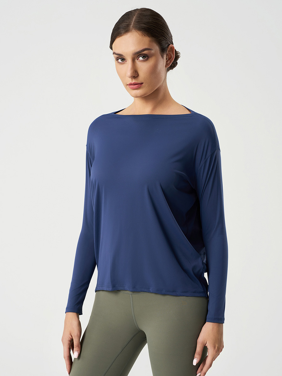 Women's Long Sleeve Loose Fit Yoga Top, Lightweight and Breathable Workout Shirt for Gym, Running, and Casual Wear