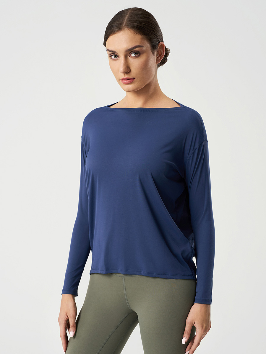 Women's Long Sleeve Loose Fit Yoga Top, Lightweight and Breathable Workout Shirt for Gym, Running, and Casual Wear