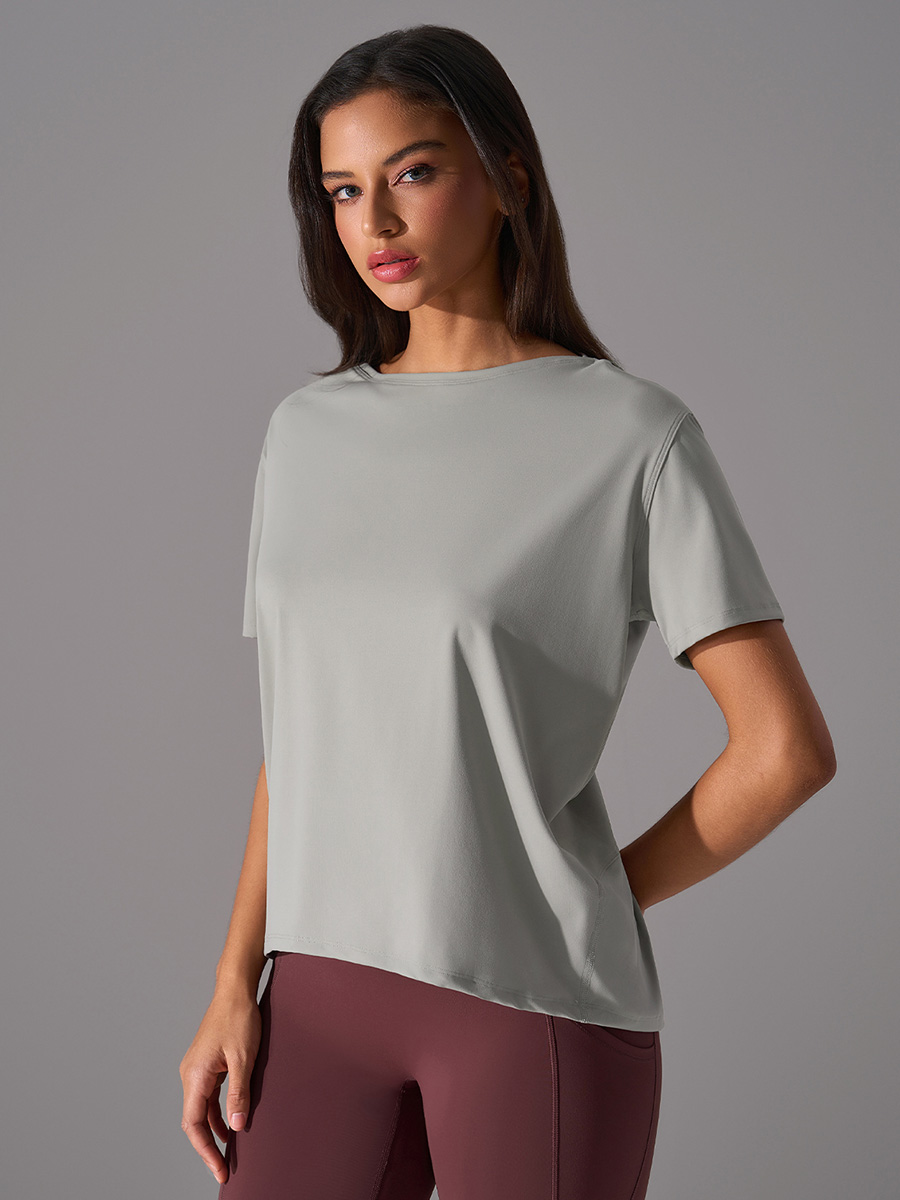 Women's Short Sleeve Loose Fit Workout Top, Lightweight & Breathable Yoga Shirt for Gym, Running & Casual Wear