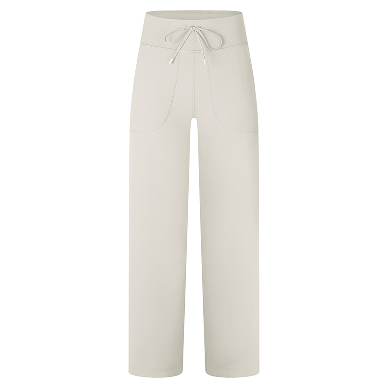 Women's High-Waisted Wide Leg Yoga Pants with Pockets, Drawstring Tummy Control Workout Pants for Gym, Running, Lounge and Casual Wear