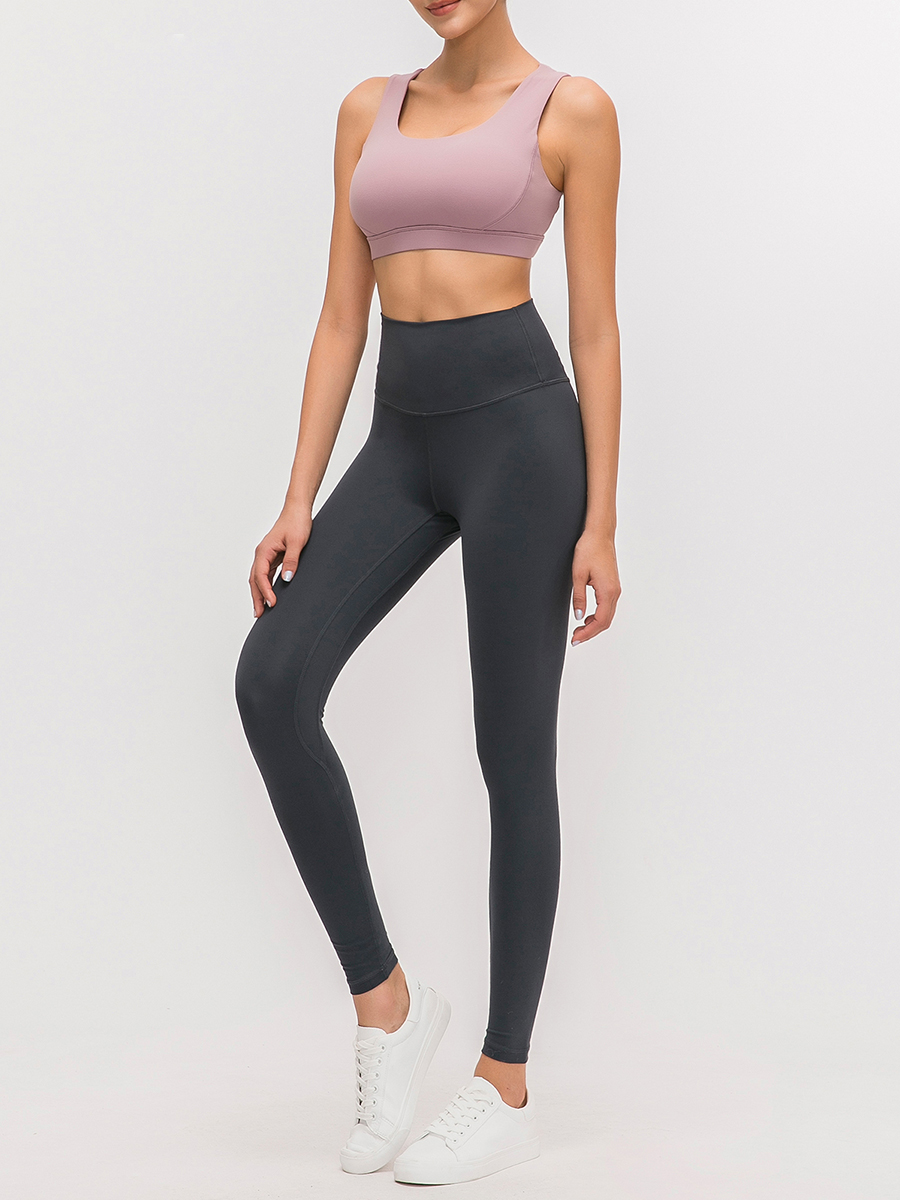 Women's High - Waisted Olive Green Cropped Leggings, Tummy Control Yoga Pants