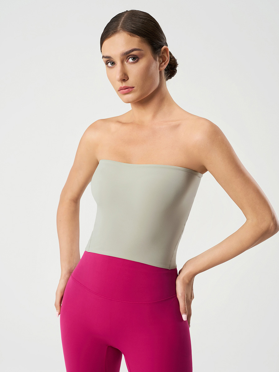 Women's Strapless Crop Top, Solid Color Bandeau Tube Top for Casual & Party Wear