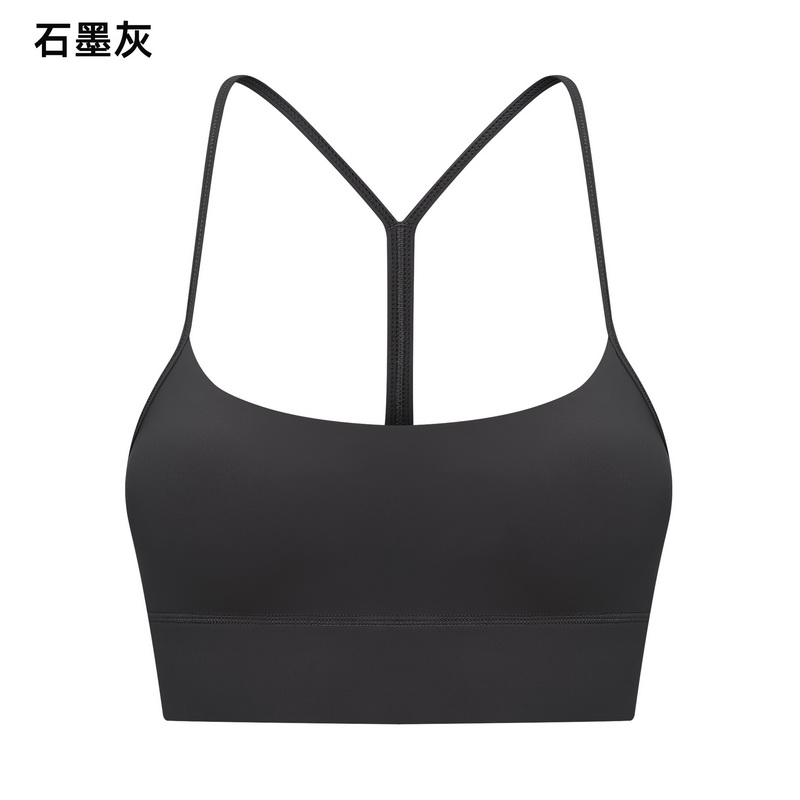 Women's Light Gray Strappy Sports Bra & High - Waisted Leggings Set, Yoga & Workout