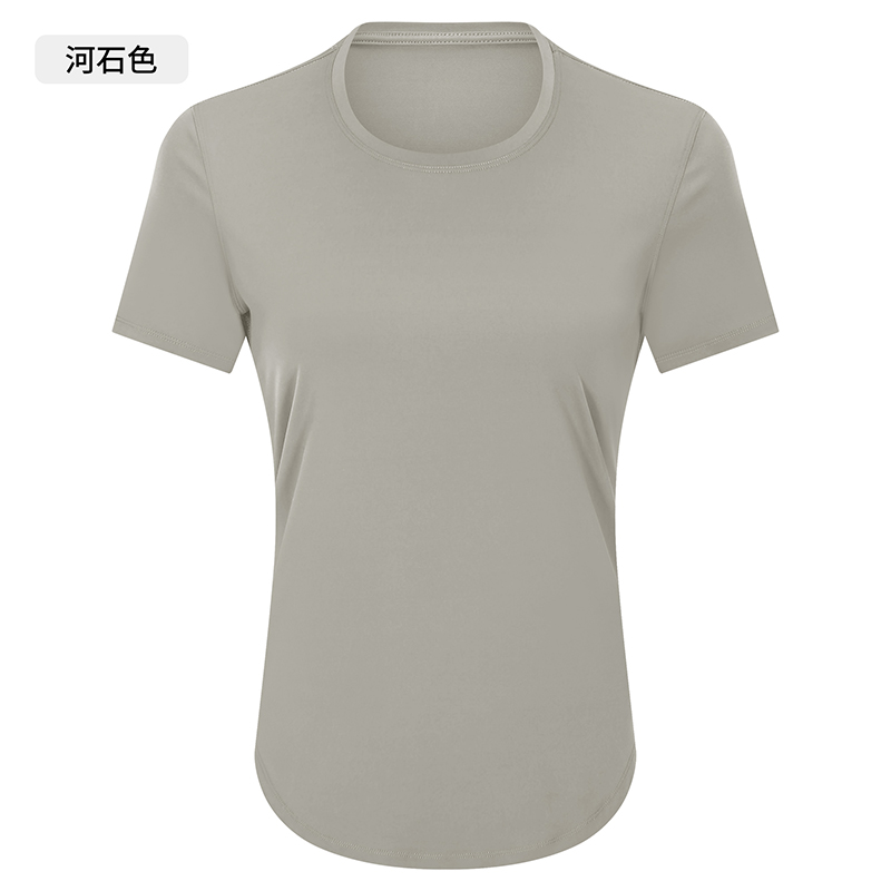 Women's Short Sleeve Crew Neck Workout Shirt, Lightweight & Breathable Yoga Top for Gym, Running & Casual Wear