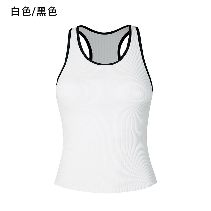 Women's Ribbed Racerback Crop Tank Top - Light Blue Sleeveless Slim Fit Athletic Workout Shirt