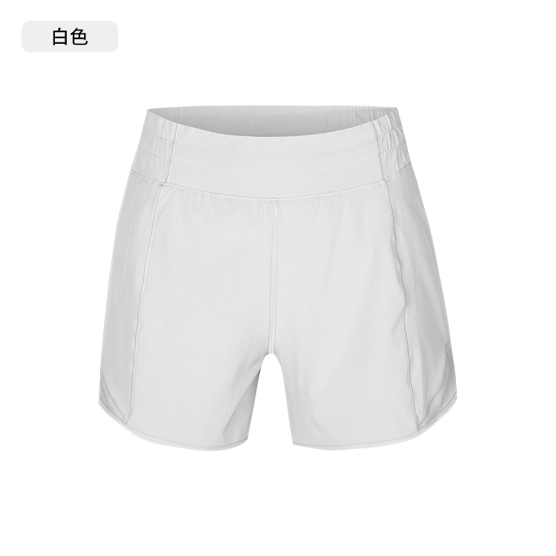 Women's High - Waisted Bright Yellow Running Shorts, Mesh Panel Athletic Gym Shorts