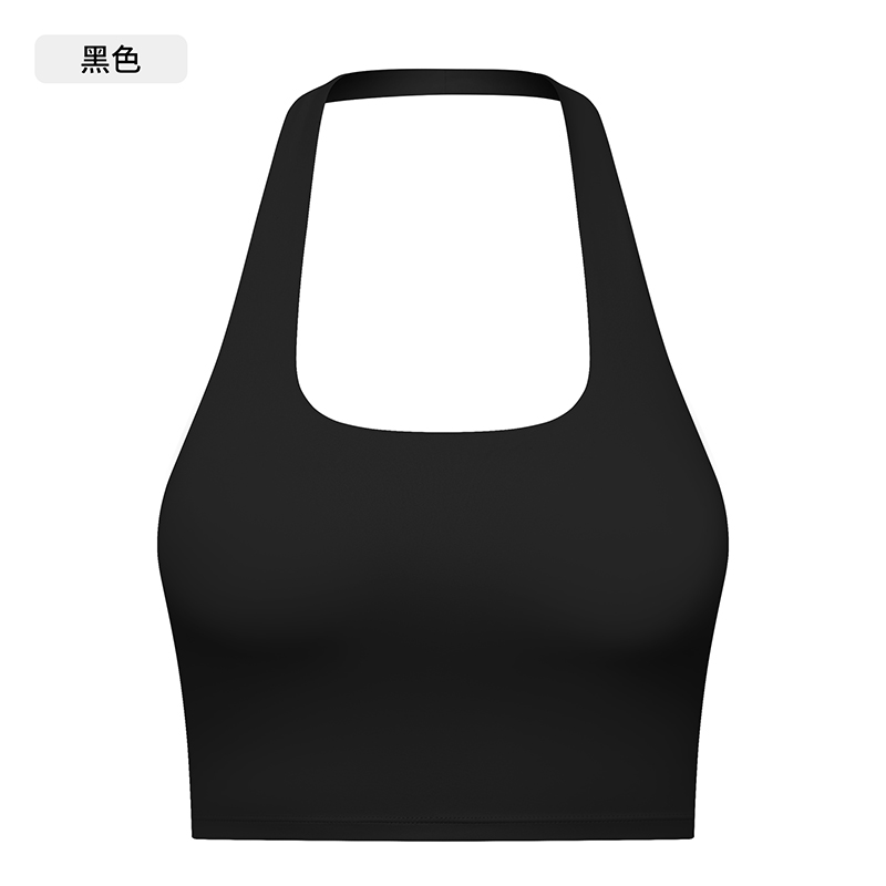 Women's Light Blue Halter Neck Sports Bra, Crop Top for Yoga, Gym & Fitness Workouts