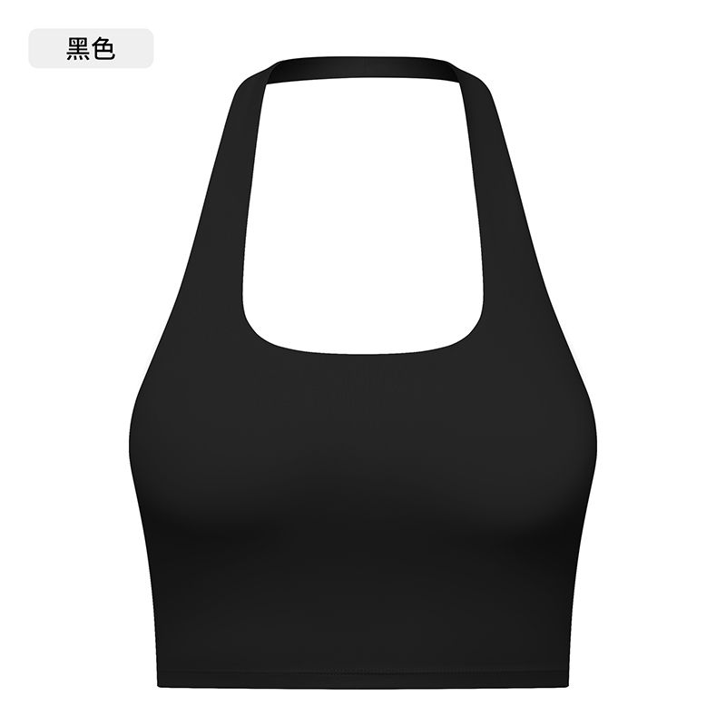 Women's Light Blue Halter Neck Sports Bra, Crop Top for Yoga, Gym & Fitness Workouts