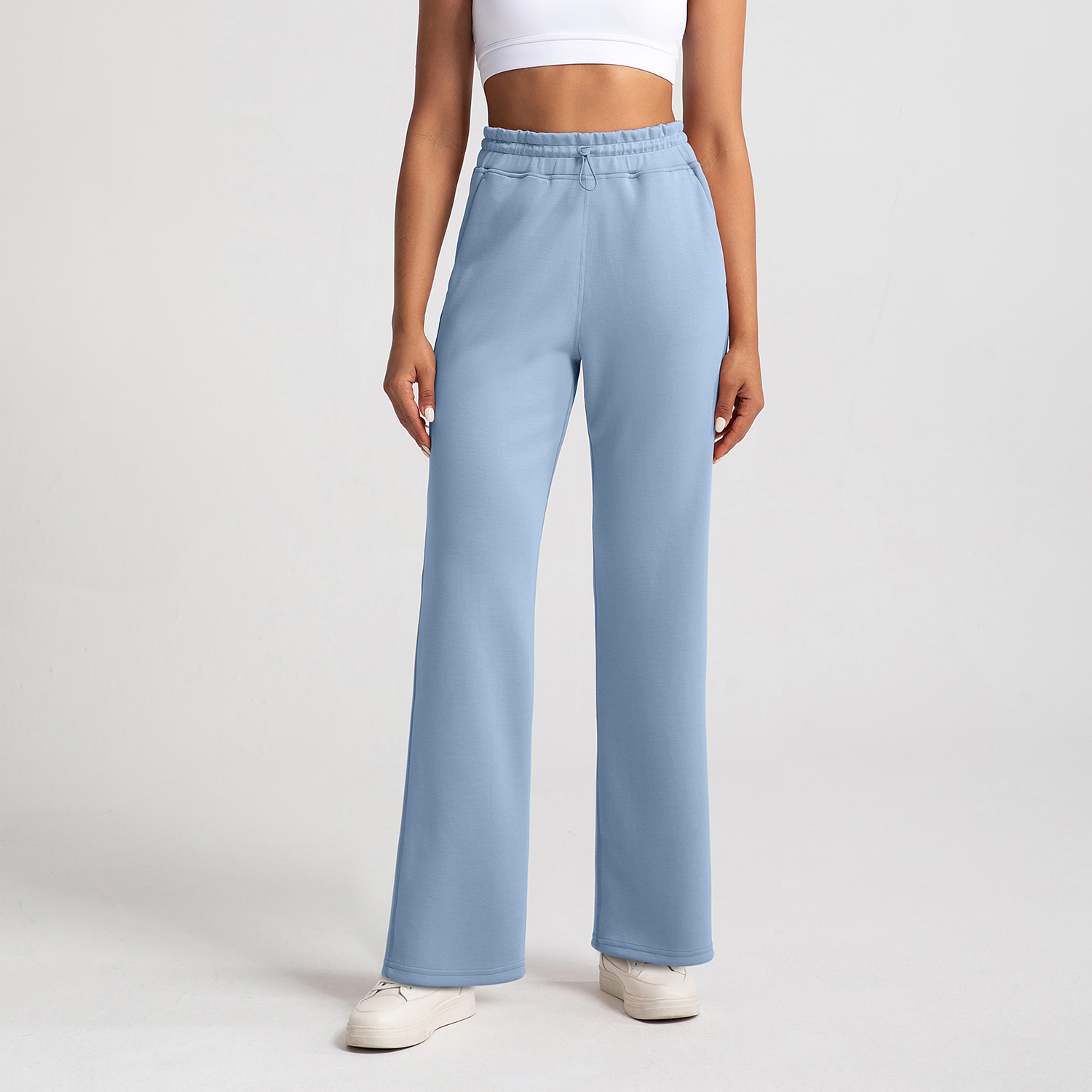 Women's Wide - Leg Yoga Pants with Elastic Waistband, Comfy Lounge & Workout Trousers