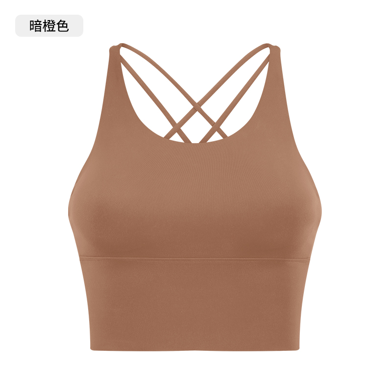 Women's Orange Racerback Crop Tank Top with Pleated Tennis Skirt Set, Athletic Yoga Outfit for Workout