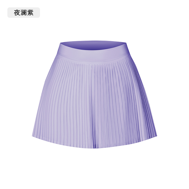 Women's Light Blue Pleated Tennis Skirt with Shorts Lining and Pockets