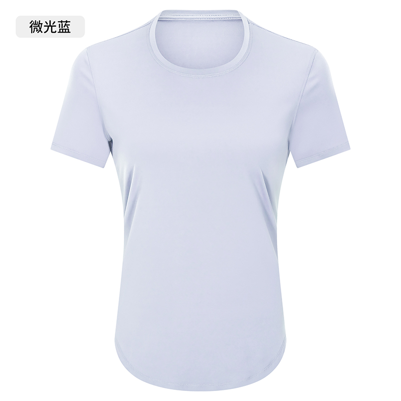 Women's Short Sleeve Crew Neck Workout Shirt, Lightweight & Breathable Yoga Top for Gym, Running & Casual Wear