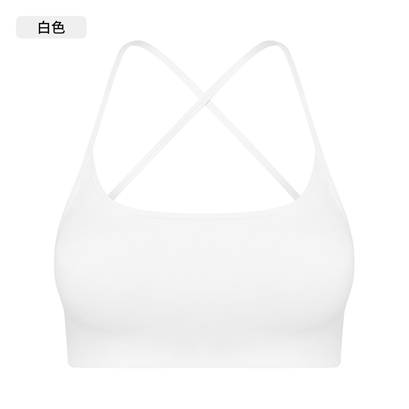 Women's Purple Strappy Sports Bra, Racerback Yoga Bra Top for Workout & Fitness