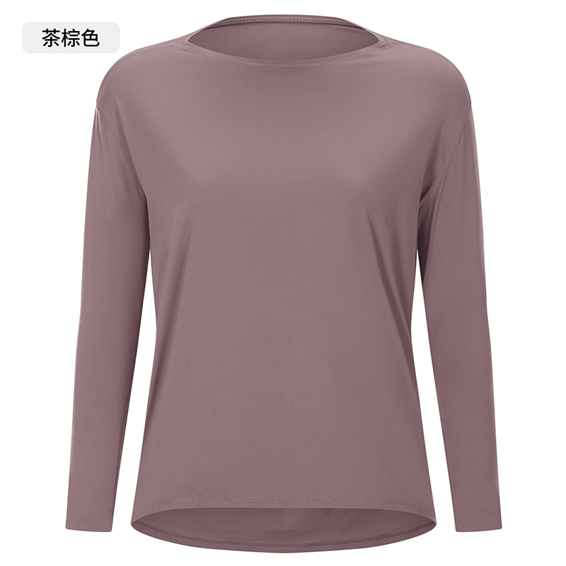 Women's Long Sleeve Loose Fit Yoga Top, Lightweight and Breathable Workout Shirt for Gym, Running, and Casual Wear