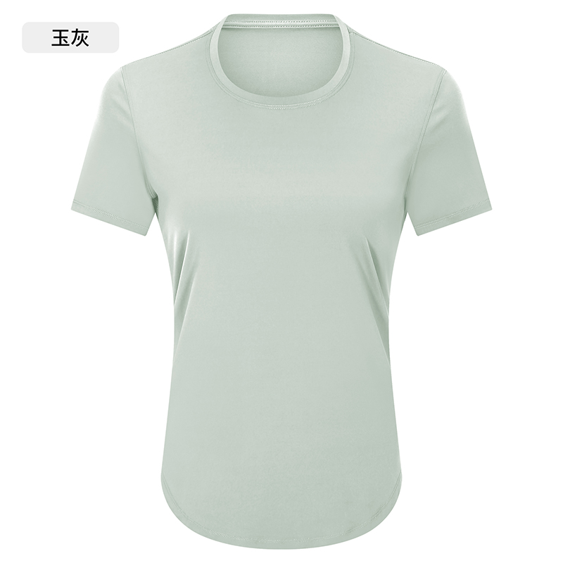 Women's Short Sleeve Crew Neck Workout Shirt, Lightweight & Breathable Yoga Top for Gym, Running & Casual Wear