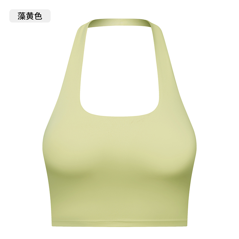 Women's Light Blue Halter Neck Sports Bra, Crop Top for Yoga, Gym & Fitness Workouts