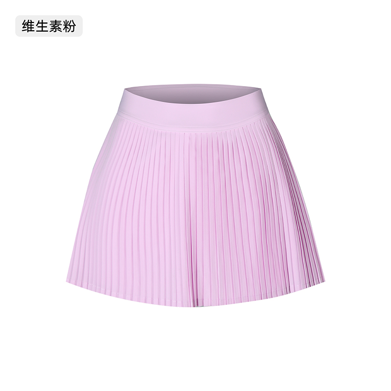 Women's Light Blue Pleated Tennis Skirt with Shorts Lining and Pockets