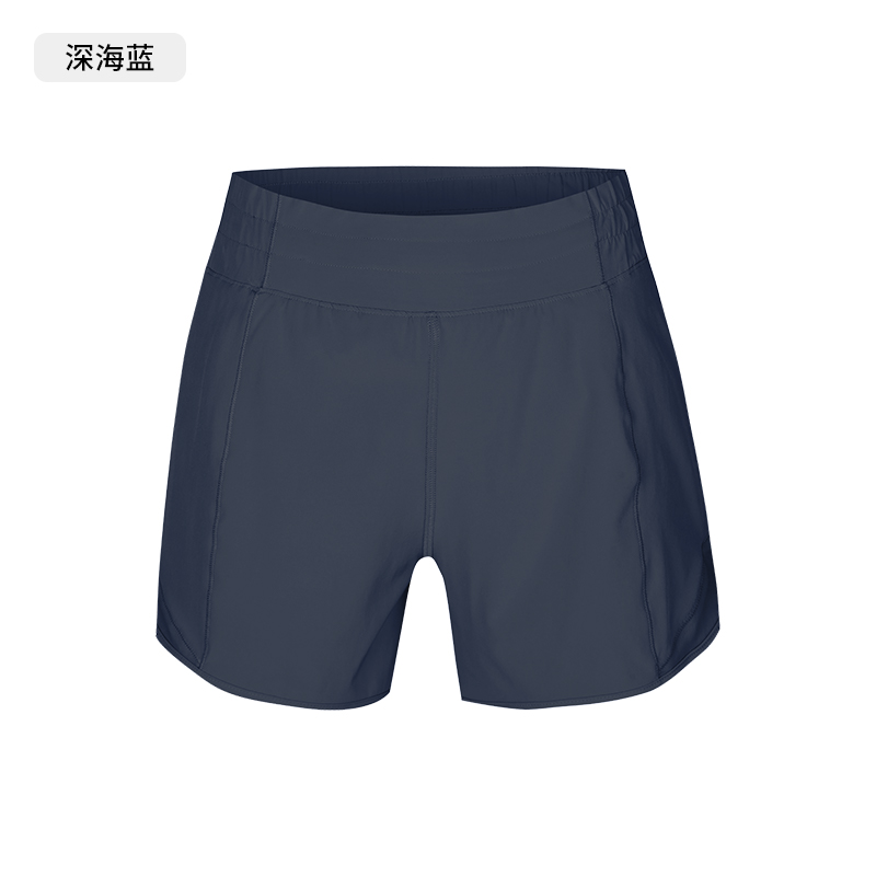 Women's High - Waisted Bright Yellow Running Shorts, Mesh Panel Athletic Gym Shorts