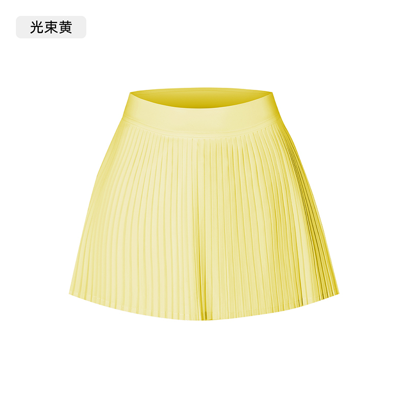 Women's Light Blue Pleated Tennis Skirt with Shorts Lining and Pockets