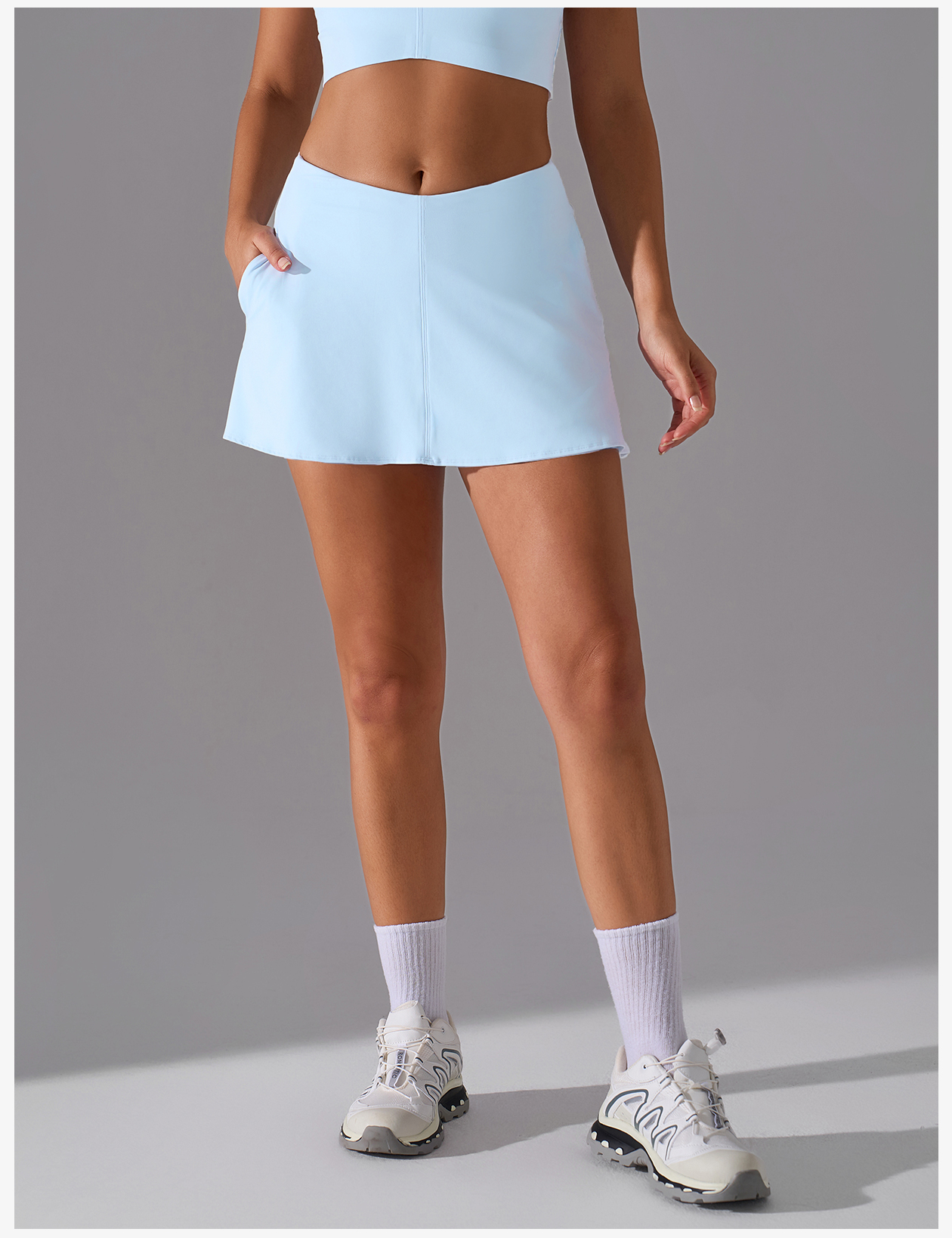 Women's Bright Yellow Athletic Skort, Built - in Shorts, Tennis & Golf Skirt