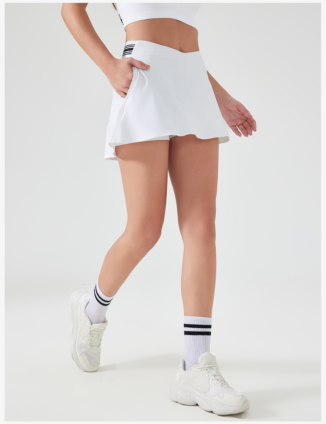 Women's Bright Yellow Athletic Skort, Built - in Shorts, Tennis & Golf Skirt